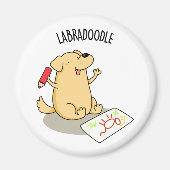 Labradoodle Funny Labrador Dog Pun Magneet (Voorkant)