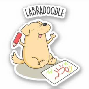 Labradoodle Funny Labrador Dog Pun Sticker