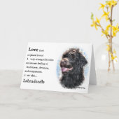 Labradoodle Gifts Kaart (Gele Bloem)
