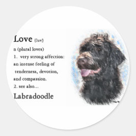 Labradoodle Gifts Ronde Sticker