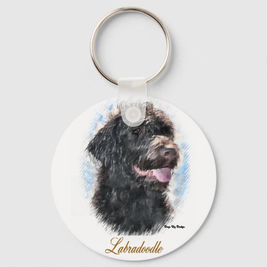 Labradoodle Gifts Sleutelhanger (Voorkant)