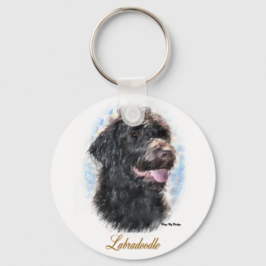 Labradoodle Gifts Sleutelhanger (Voorkant)