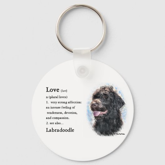 Labradoodle Gifts Sleutelhanger (Voorkant)