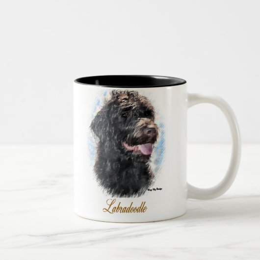 Labradoodle Gifts Tweekleurige Koffiemok (Rechts)