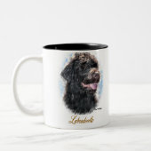 Labradoodle Gifts Tweekleurige Koffiemok (Links)
