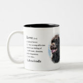 Labradoodle Gifts Tweekleurige Koffiemok (Links)