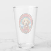 Labradoodle Golden Doodle Bierglas Glas (Achterkant)