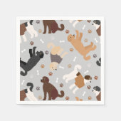 Labradoodle/Goldendoedle Botten en Paws Napkins Servet (Voorkant)