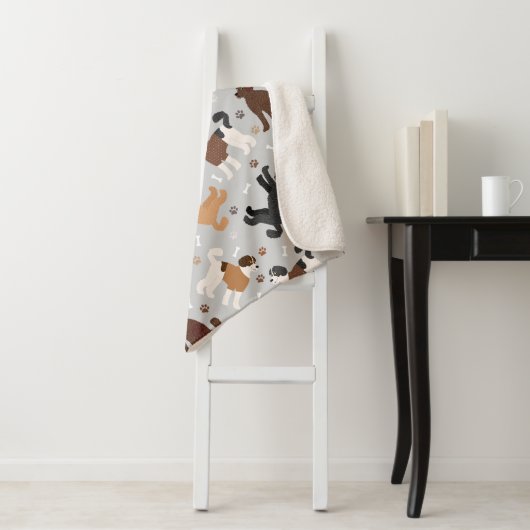 Labradoodle/Goldendoedle Botten en Paws Sherpa B Sherpa Deken (In situ)