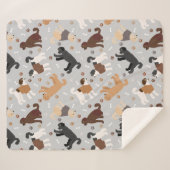 Labradoodle/Goldendoedle Botten en Paws Sherpa B Sherpa Deken (Voorkant (horizontaal))