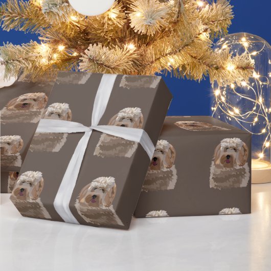 Labradoodle Goldendole Poodle Dog Pet Cadeaupapier (Feestdagen)