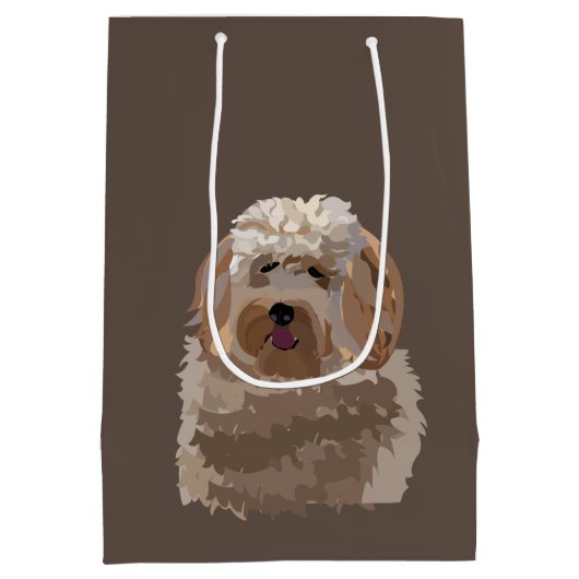 Labradoodle Goldendole Poodle Dog Pet Medium Cadeauzakje (Achterkant)