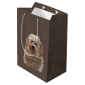 Labradoodle Goldendole Poodle Dog Pet Medium Cadeauzakje (Achterkant Gekanteld)
