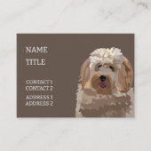Labradoodle Goldendole Poodle Dog Pet Visitekaartje (Voorkant)