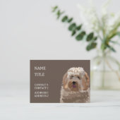 Labradoodle Goldendole Poodle Dog Pet Visitekaartje (Staand voorkant)