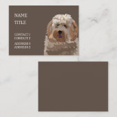 Labradoodle Goldendole Poodle Dog Pet Visitekaartje (Voorkant / Achterkant)