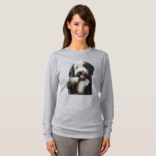 Labradoodle Goldendole Sheepadoodle Dog Mam Pap T-shirt (Voorkant volledig)