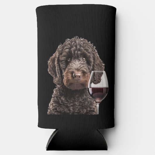 Labradoodle Goldendole wijnseltzer bier koozie (Voorkant)