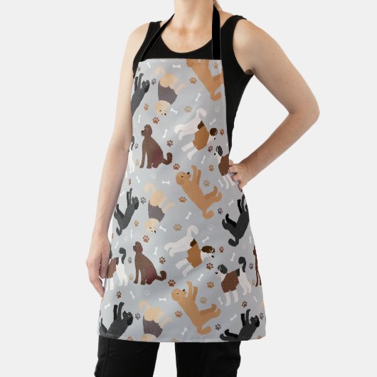 Labradoodle / Goldendoodle Bones and Paws Apron Schort (Insitu)