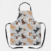 Labradoodle / Goldendoodle Bones and Paws Apron Schort (Voorkant)