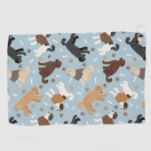 Labradoodle / Goldendoodle Bones and Paws Golfhanddoek (Horizontaal)