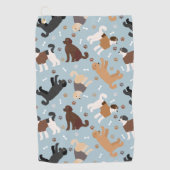 Labradoodle / Goldendoodle Bones and Paws Golfhanddoek (Voorkant)