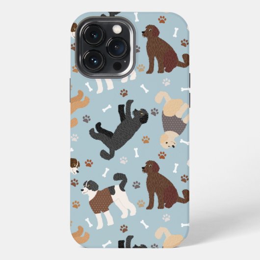 Labradoodle / Goldendoodle Botten en Poten iPhone Hoesje (Achterkant)