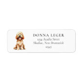 Labradoodle Goldendoodle Hondenadres Etiket (Voorkant)