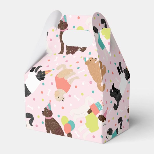 Labradoodle / Goldendoodle Verjaardagsfeest Bedankdoosjes (Achterkant)