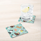 Labradoodle / Goldendoodle Verjaardagsfeest Kartonnen Onderzetters (Insitu)