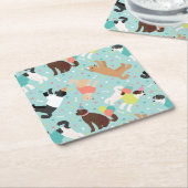 Labradoodle / Goldendoodle Verjaardagsfeest Kartonnen Onderzetters (Schuin)