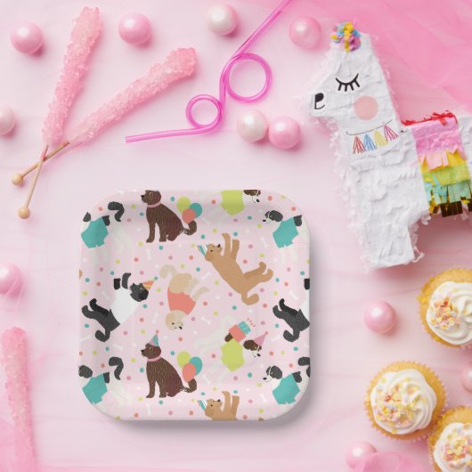 Labradoodle / Goldendoodle Verjaardagsfeest Papieren Bordje (Feest)