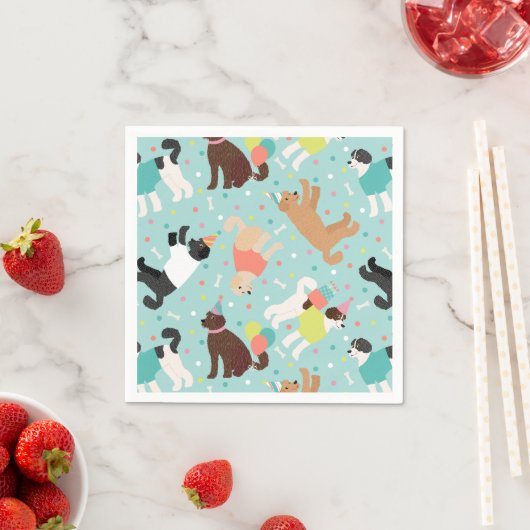 Labradoodle / Goldendoodle Verjaardagsfeest Servet (Insitu)