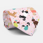 Labradoodle / Goldendoodle Verjaardagsfeest Stropdas (Opgerold)