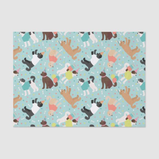 Labradoodle / Goldendoodle Verjaardagsfeest Tissuepapier (Voorkant)