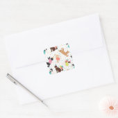Labradoodle / Goldendoodle Verjaardagsfeest Vierkante Sticker (Envelop)