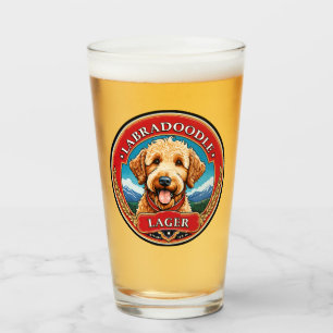 Labradoodle Gouden Doodle Bierglas Glas