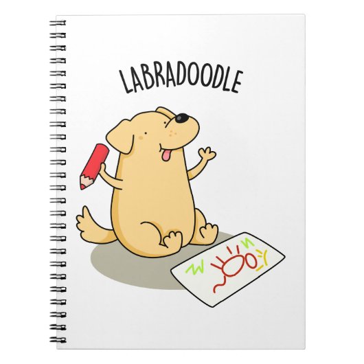 Labradoodle Grappige Labradordog Grappen Notitieboek (Voorkant)