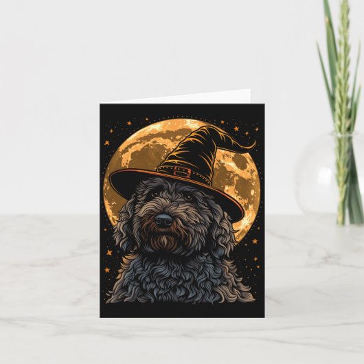 Labradoodle Halloween Hond Grappige Cute Doodle Mo Kaart (Voorkant)