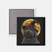 Labradoodle Halloween Hond Grappige Schattige Dood Magneet (Voorkant / Achterkant)