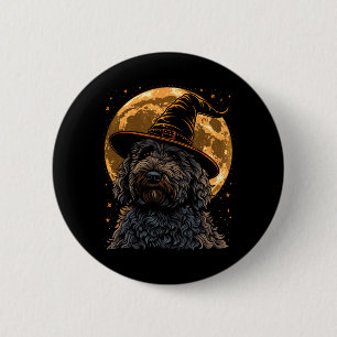 Labradoodle Halloween Hond Grappige Schattige Dood Ronde Button 5,7 Cm