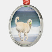Labradoodle - Happy Day op strand Metalen Ornament (Links)