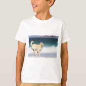 Labradoodle - Happy Day op strand T-shirt (Voorkant)