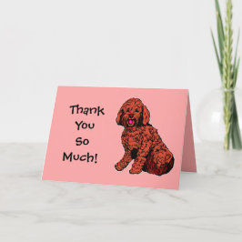Labradoodle Heel erg bedankt Roze Kaart