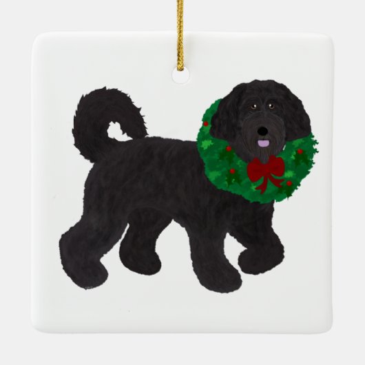 Labradoodle Holiday Ornament (Achterkant)