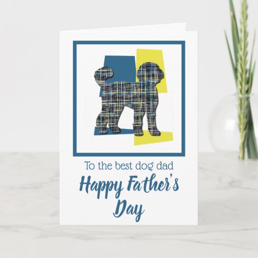 Labradoodle hond driekleurige Vaderdag Kaart (Voorkant)