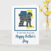 Labradoodle hond driekleurige Vaderdag Kaart (Gele Bloem)