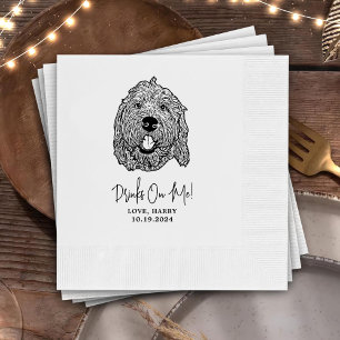 Labradoodle hond gepersonaliseerd Ik doe ook serve Servet