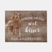 Labradoodle Hond Gepersonaliseerde Deurmat (Voorkant)