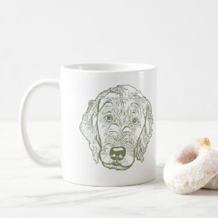 Labradoodle Hond Gepersonaliseerde Hand Drawing Koffiemok